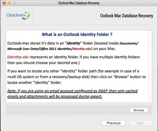 Restoring outlook for mac 2016 user database from time machine download
